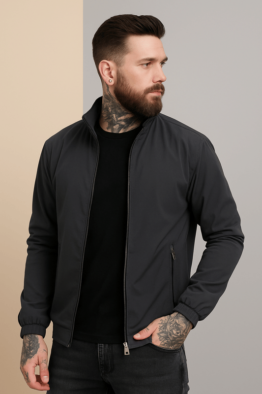 VOXATI Polyester Men's Windcheater Jacket - Grey ( Pack of 1 )     			VOXATI Polyester Men's Windcheater Jacket - Grey ( Pack of 1 )