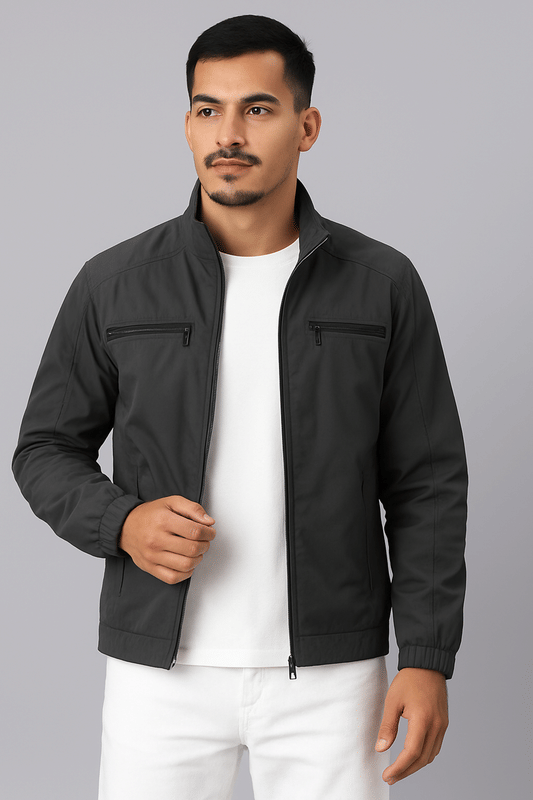 VOXATI Polyester Men's Windcheater Jacket - Grey ( Pack of 1 ) VOXATI Polyester Men's Windcheater Jacket - Grey ( Pack of 1 )