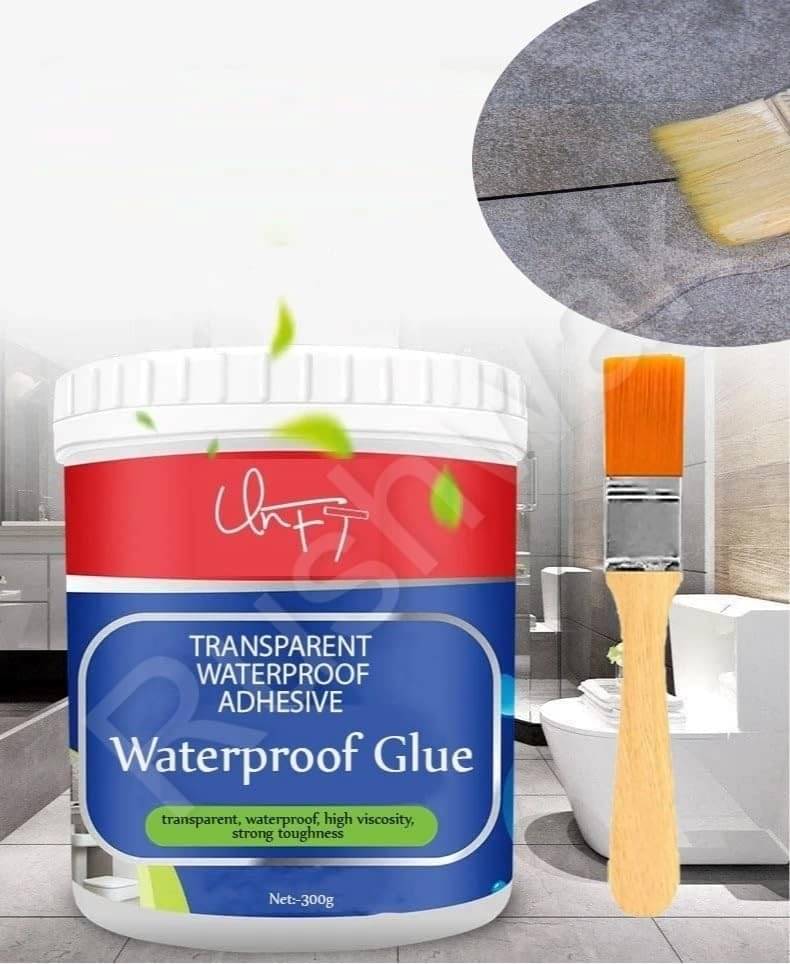     			WHIMSICAL WONDERS Crack Seal Agent 300gm with Brush Transparent Waterproof Roof Leakage Crack Seal Agent Roof Water Leakage Solution Water Proof Solution Transparent Solution Waterproofing for Pipe Wall Tiles 300 gm