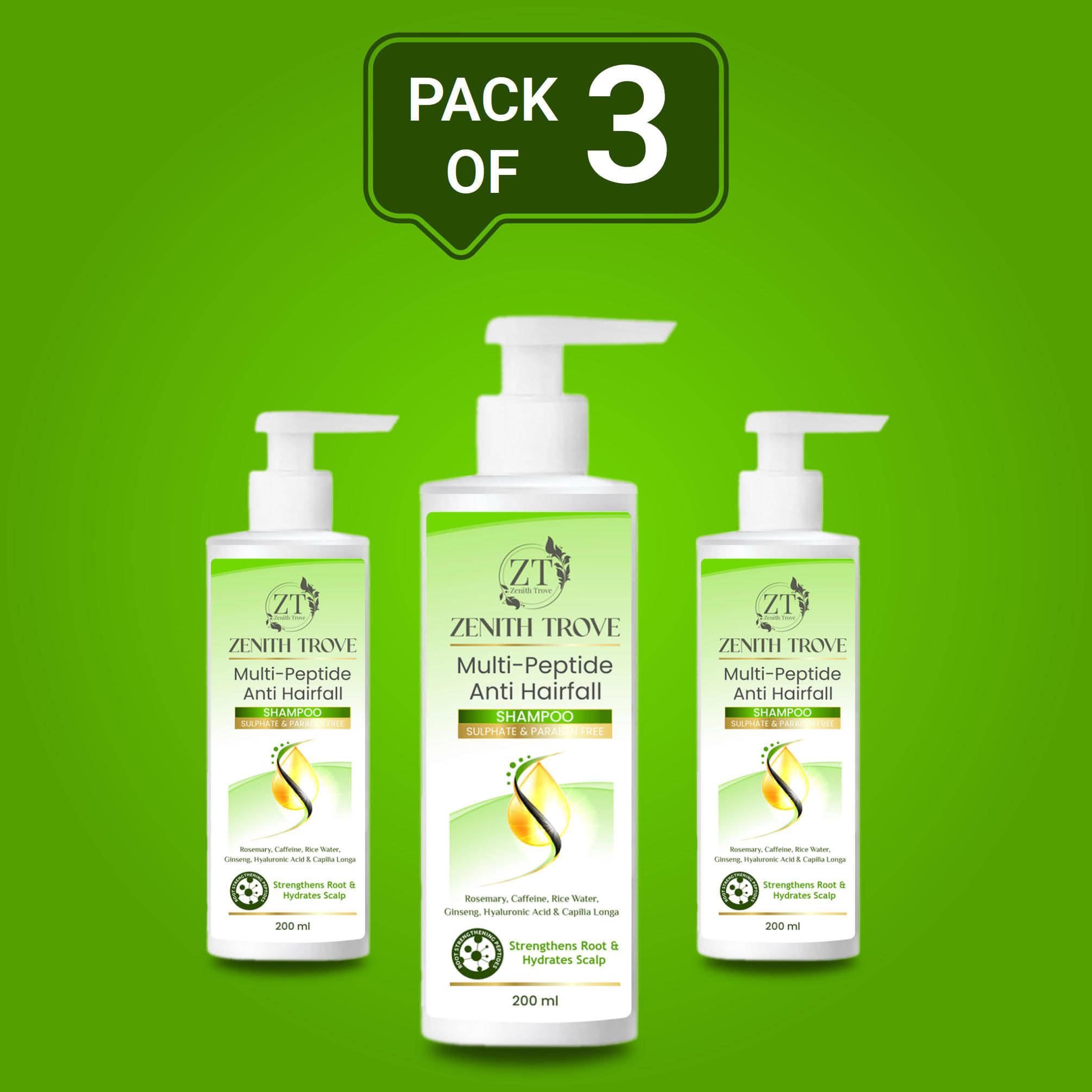     			Zenith Trove Anti Hair Fall Shampoo 200 ( Pack of 3 )