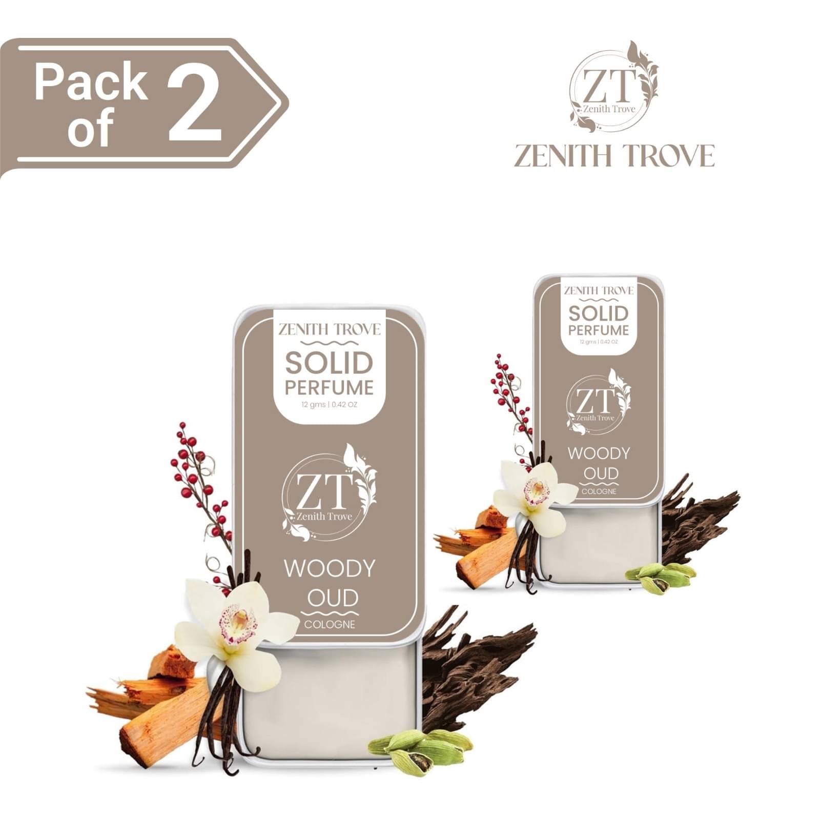     			Zenith Trove Eau De Cologne (EDC) Woody Mild -Fragrance For Unisex ( Pack of 2 )