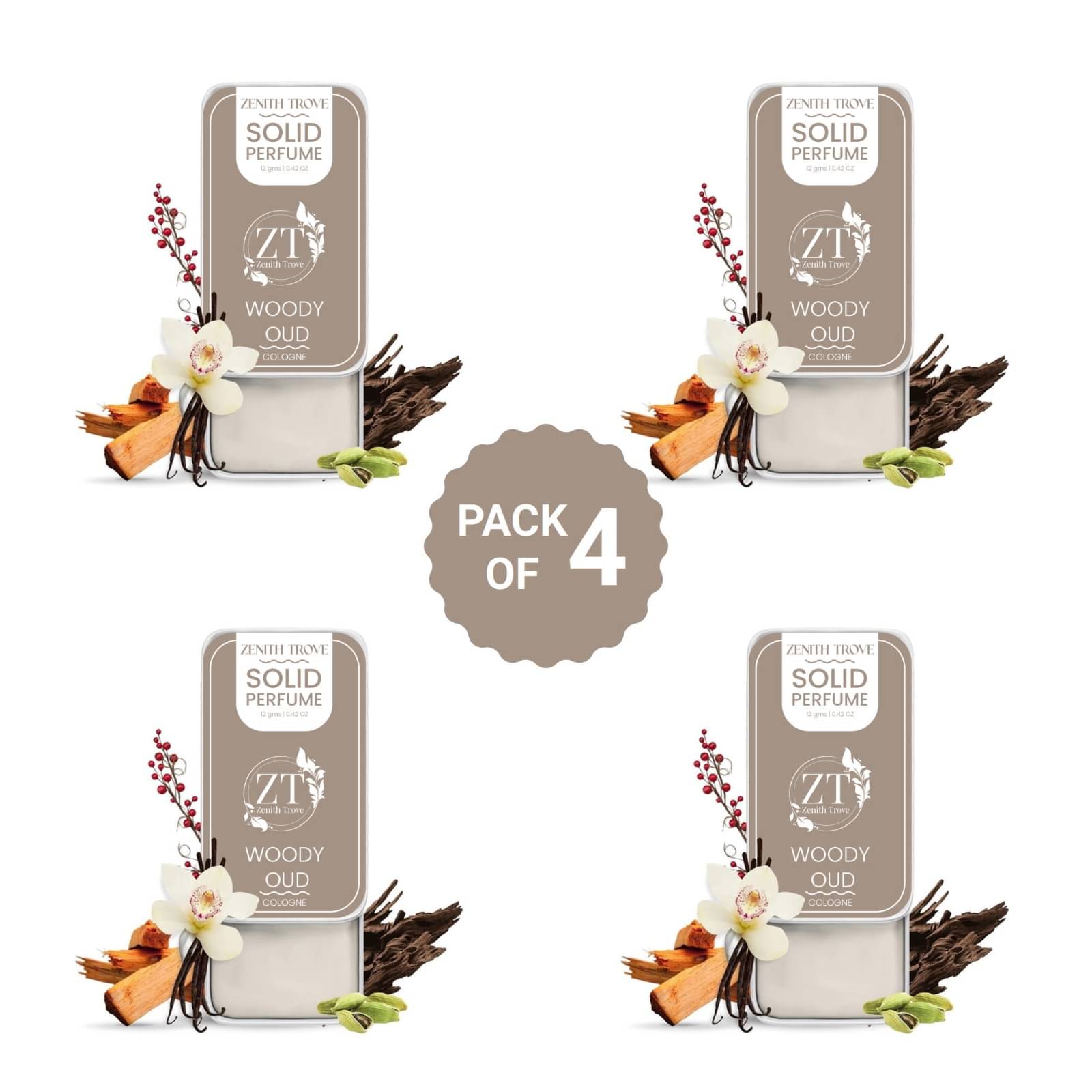     			Zenith Trove Eau De Cologne (EDC) Woody Mild -Fragrance For Unisex ( Pack of 4 )