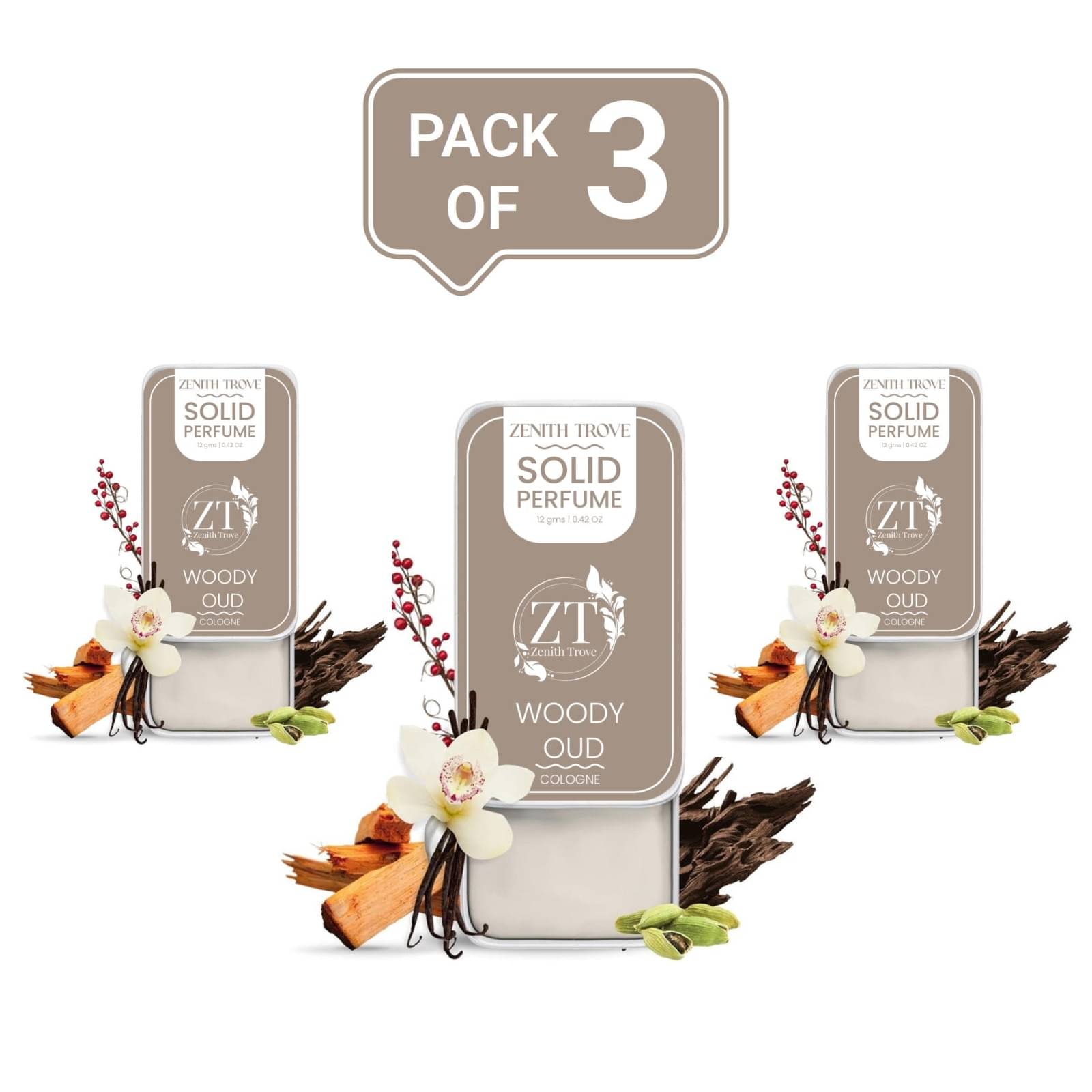    			Zenith Trove Eau De Cologne (EDC) Woody Mild -Fragrance For Unisex ( Pack of 3 )