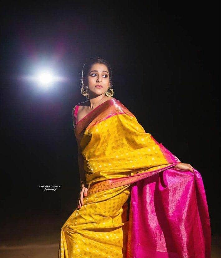 fab woven Art Silk Woven Kanjeevaram Sarees With Unstitched Blouse Piece ( Yellow ) - Sarees | Buy online on ZillyBuy