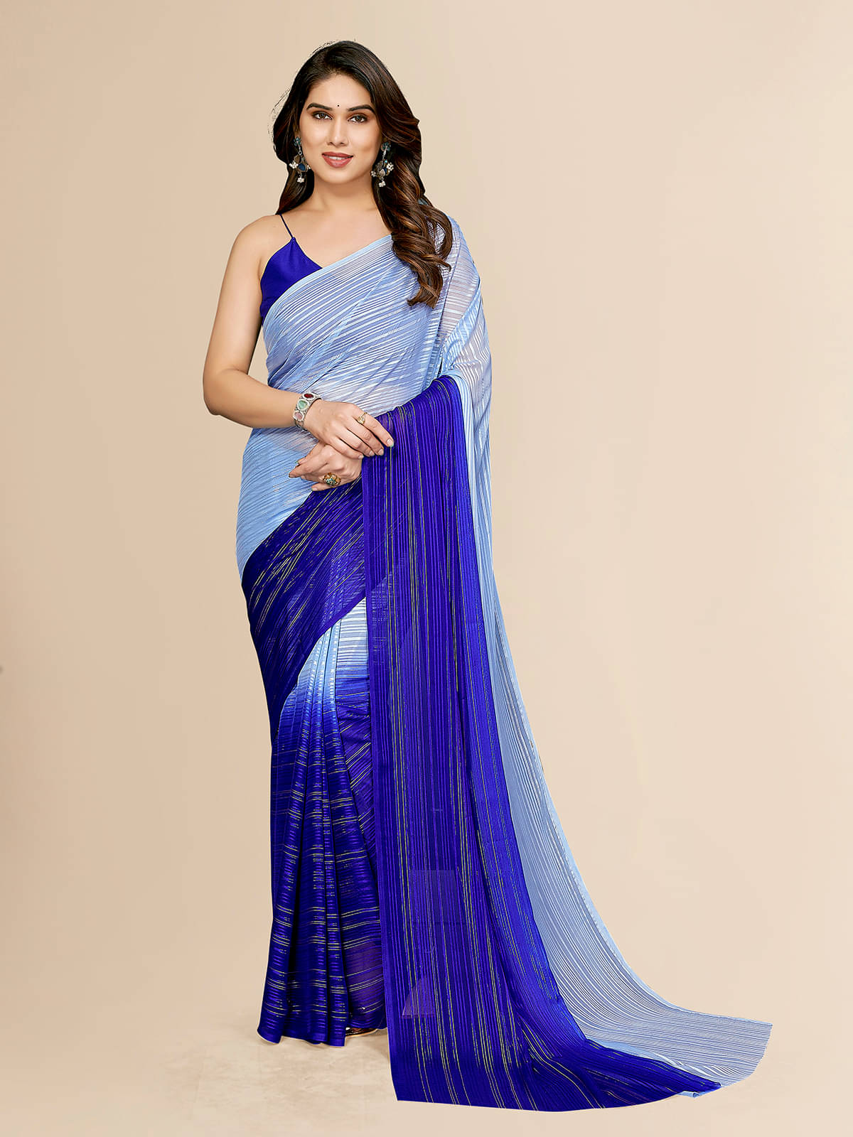 ANAND SAREES Satin Embellished Chanderi saree With Unstitched Blouse Piece ( Turquoise ) ANAND SAREES Satin Embellished Chanderi saree With Unstitched Blouse Piece ( Turquoise )