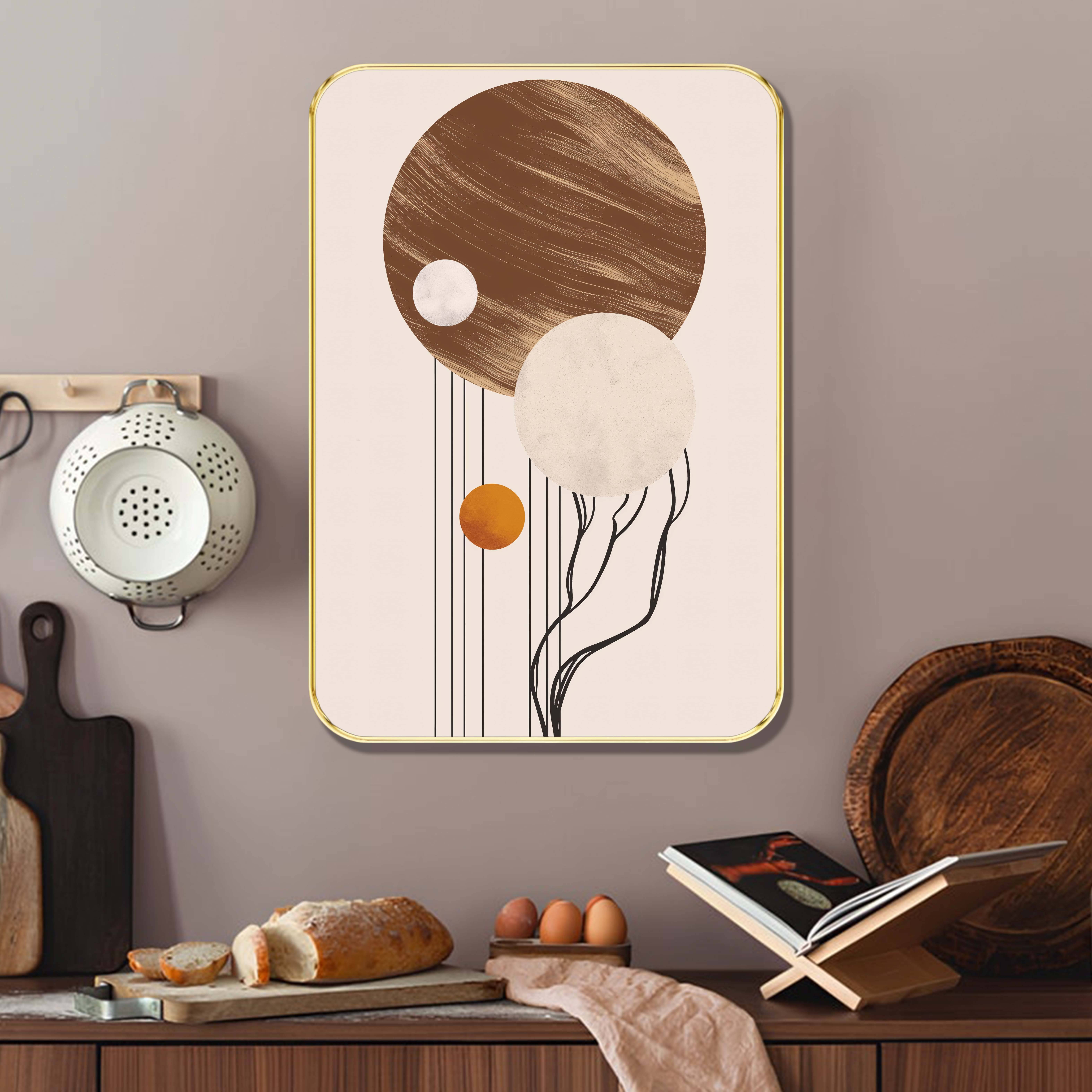 Abstract Planet-Inspired Wall Art Modern Geometric Print with Golden Frame | Minimal Circle & Line Artwork in Earthy Tones – Ideal for Living Room, Bedroom & Office Decor Abstract Planet-Inspired Wall Art Modern Geometric Print with Golden Frame | Minimal Circle & Line Artwork in Earthy Tones – Ideal for Living Room, Bedroom & Office Decor