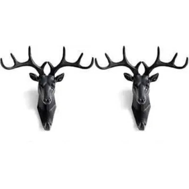     			BLUST & FAMME Black Plastic Key Holder - Pack of 2