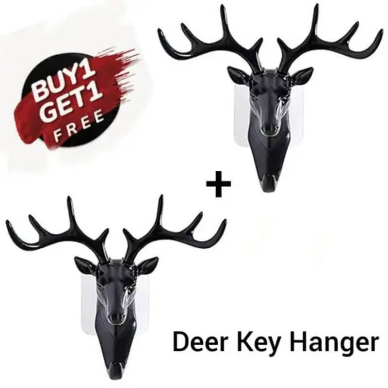     			BLUST & FAMME Black Plastic Key Holder - Pack of 2