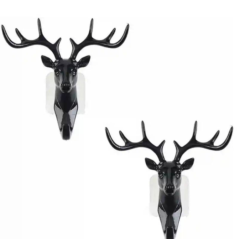     			BLUST & FAMME Black Plastic Key Holder - Pack of 2