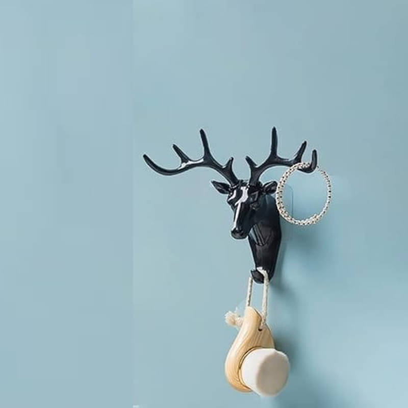     			BLUST & FAMME Black Plastic Key Holder - Pack of 1