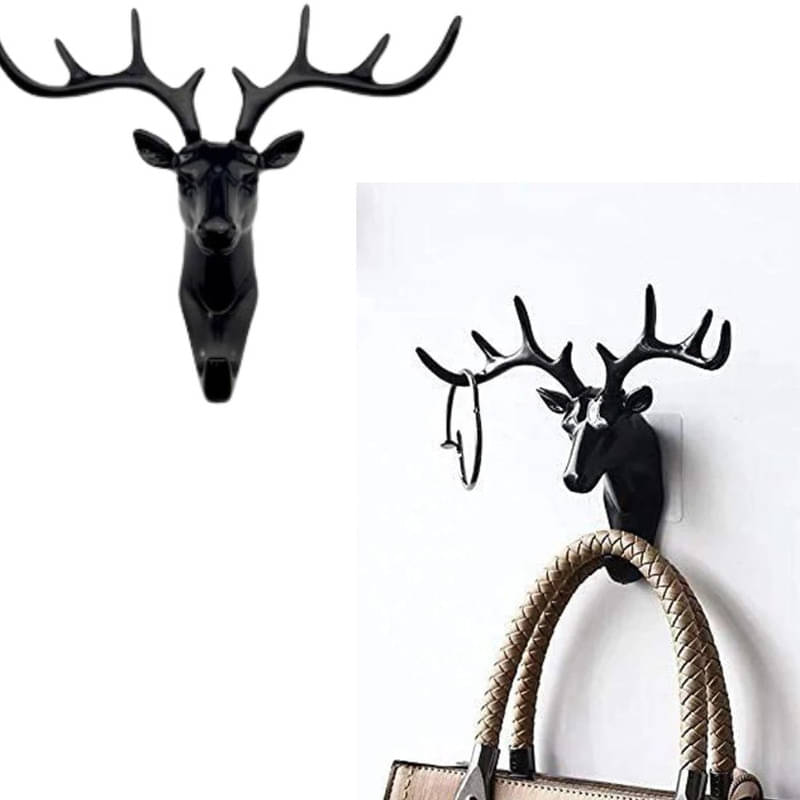     			BLUST & FAMME Black Plastic Key Holder - Pack of 2