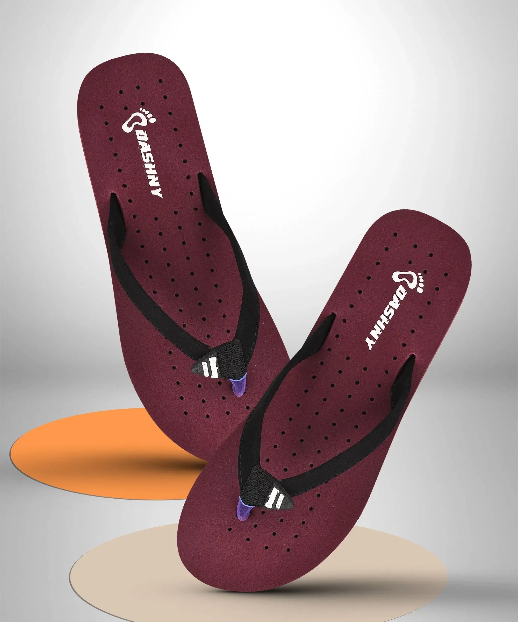     			Dashny Maroon Women's Daily Slipper