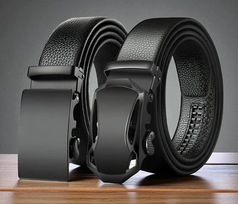     			Generic - Black PU Men's Formal Belt ( Pack of 2 )