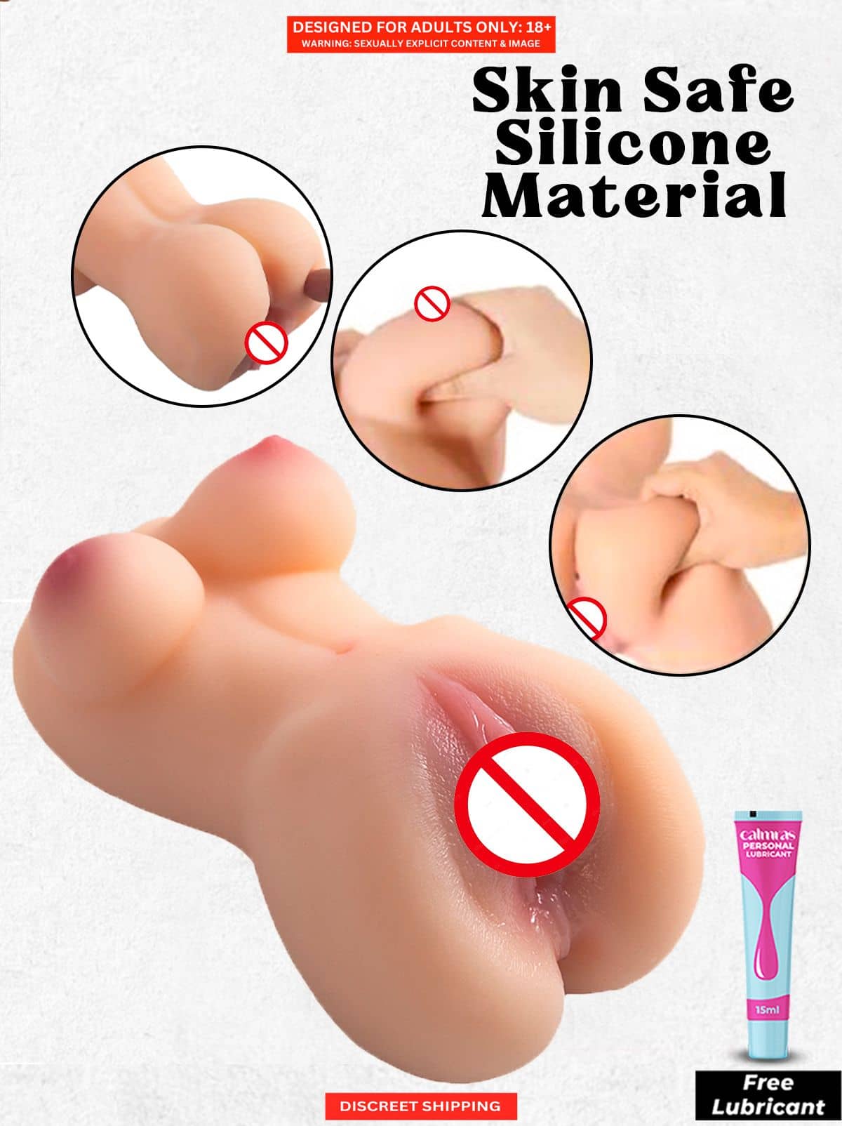 Half Body Silicone Pocket Pussy Sex Doll With Breast For Masturbation Toy Low Price Sex Toy Best Silicone Sex Toys