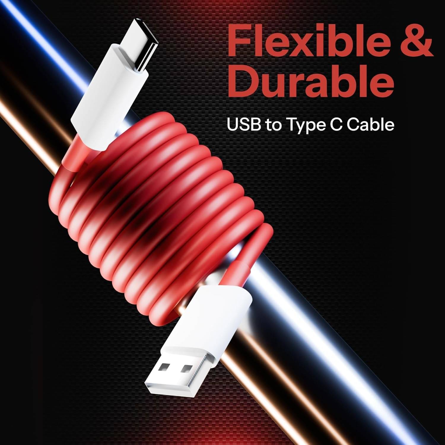     			High-Speed USB to Type-C Charging Cable with Fast Data Transfer, Durable Braided Design, 1.2M Length, Compatible with Android Phones, Tablets, Power Banks, and All Type-C Supported Devices.
