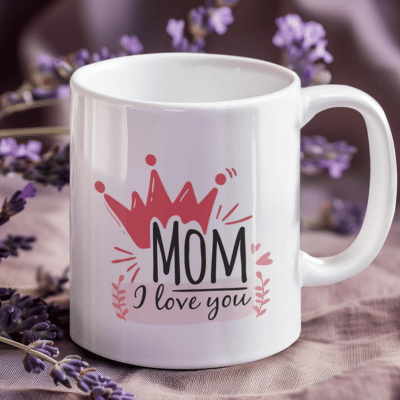     			In MOM-I Love You Graphic Ceramic Coffee Mug 330 mL ( Pack of 1 )