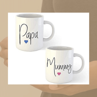     			InShreys BEST MOM & DAD Graphic Ceramic Coffee Mug 330 mL ( Pack of 2 )
