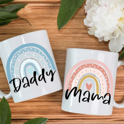     			InShreys MUMMUY & DADDY Graphic Ceramic Coffee Mug 330 mL ( Pack of 2 )