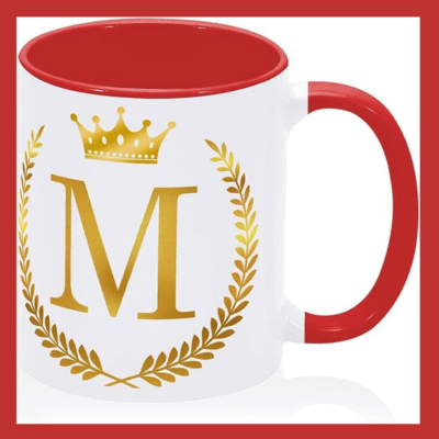     			InShreys Monogram 'M' Premium Graphic Ceramic Coffee Mug 330 mL ( Pack of 1 )