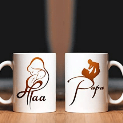     			InShreys Mummy & Papa Graphic Ceramic Coffee Mug 330 mL ( Pack of 2 )