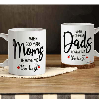     			InShreys Mummy & Papa Graphic Ceramic Coffee Mug 330 mL ( Pack of 2 )