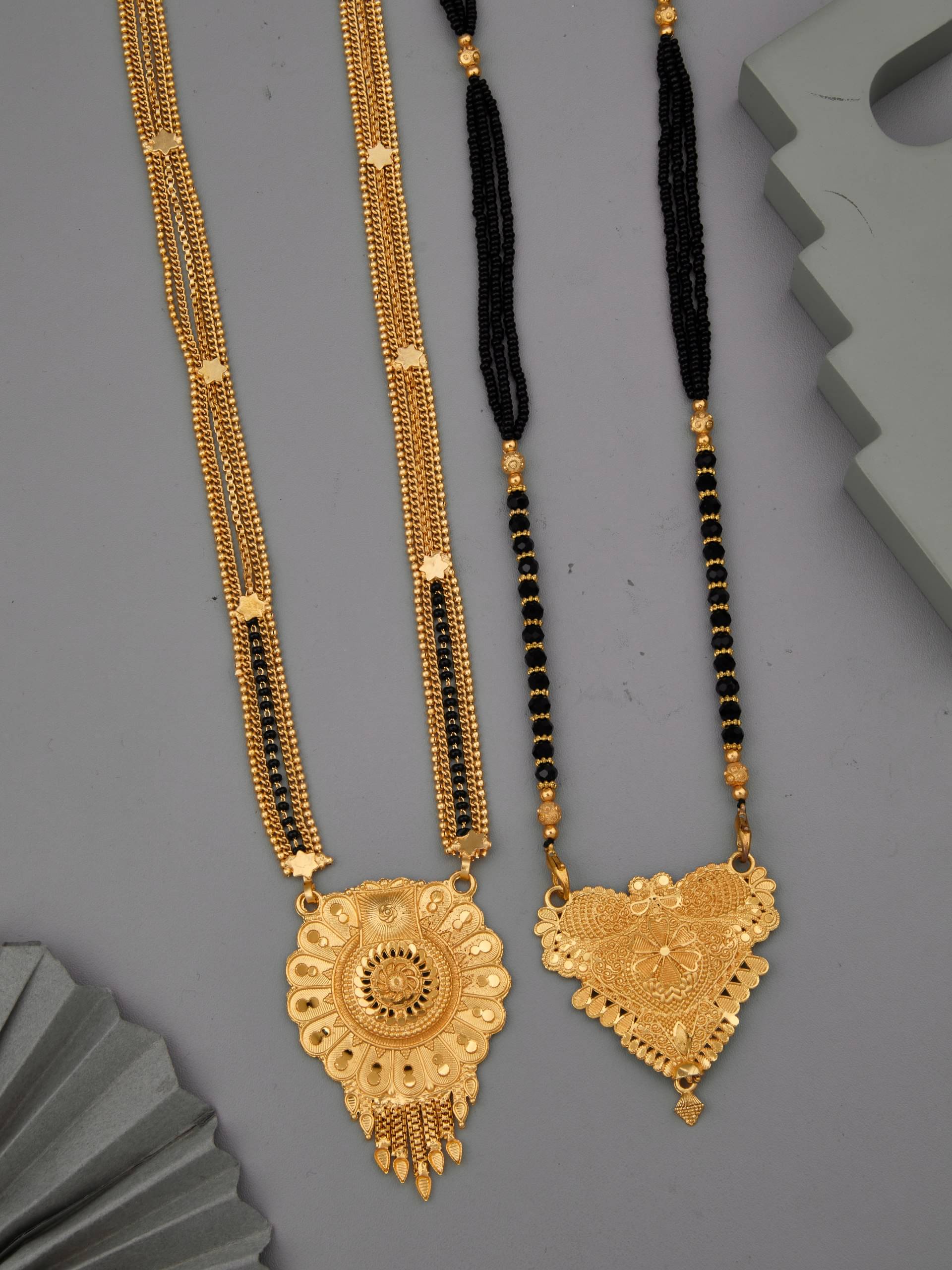 KIEICE Golden Mangalsutra Set ( Pack of 2 ) KIEICE Golden Mangalsutra Set ( Pack of 2 )