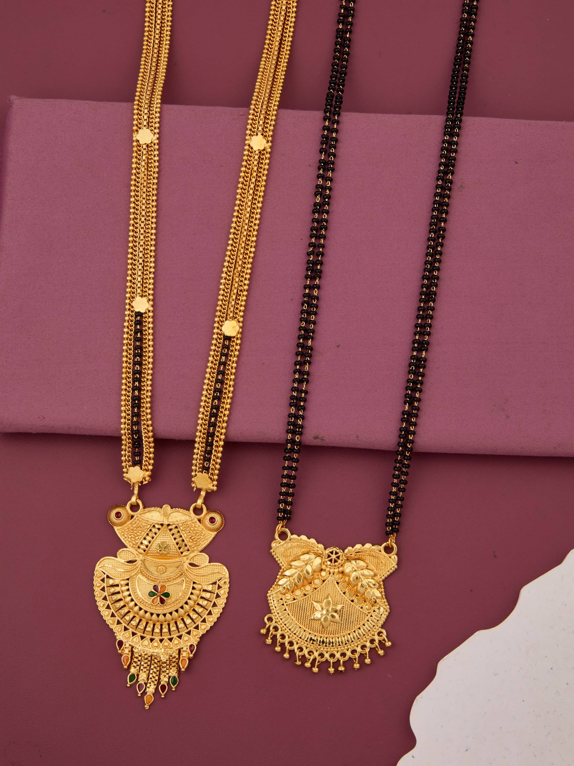 KIEICE Golden Mangalsutra Set ( Pack of 2 ) KIEICE Golden Mangalsutra Set ( Pack of 2 )