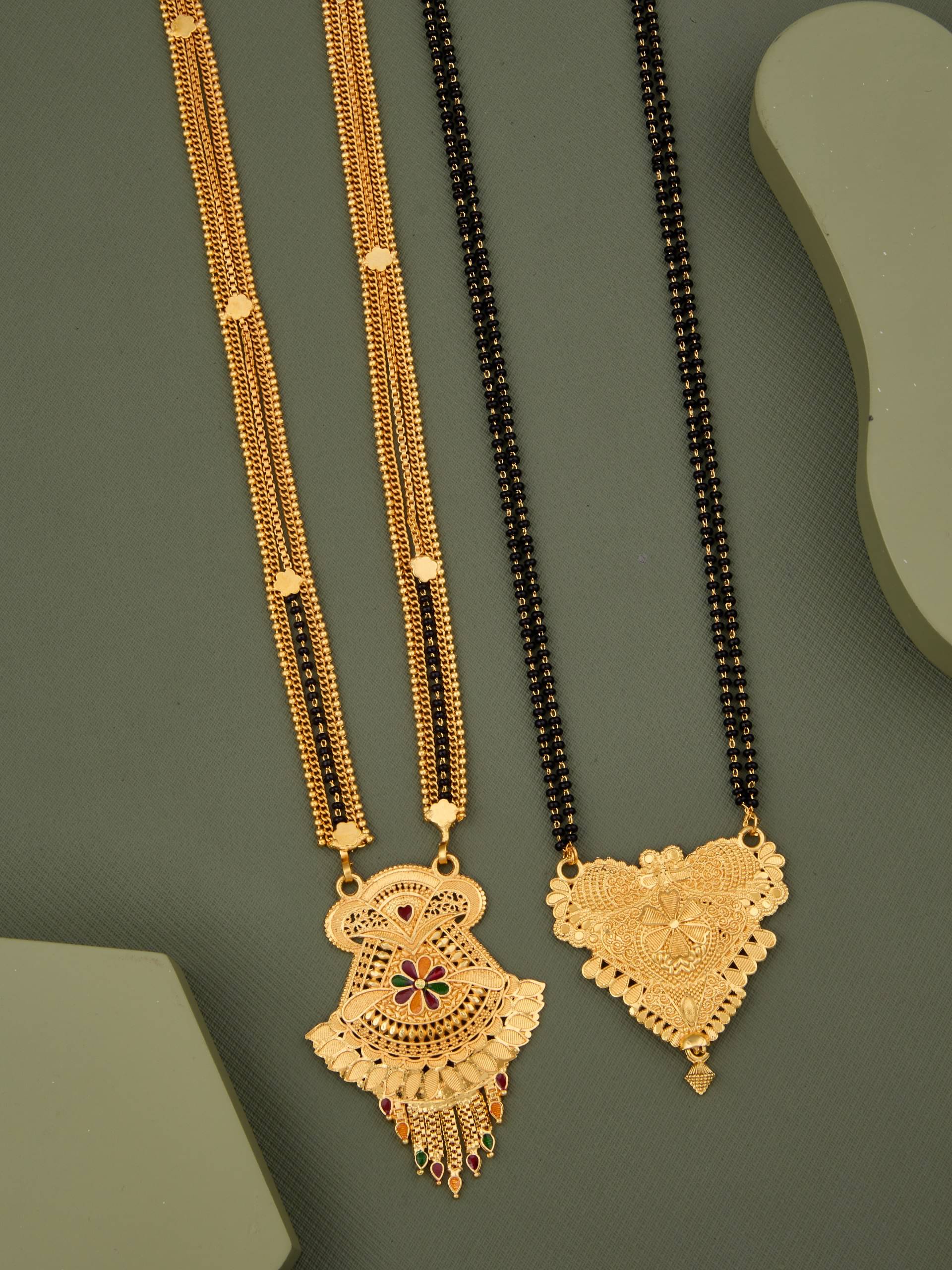 KIEICE Golden Mangalsutra Set ( Pack of 2 ) KIEICE Golden Mangalsutra Set ( Pack of 2 )