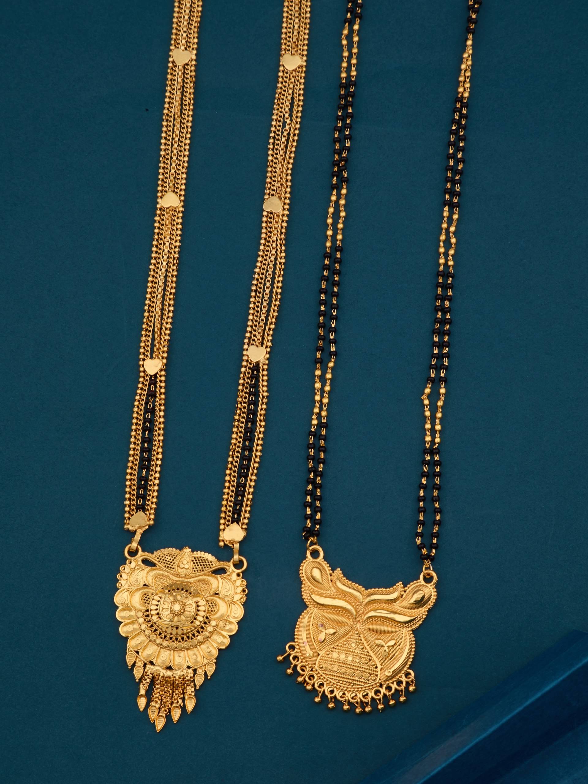 KIEICE Golden Mangalsutra Set ( Pack of 2 ) KIEICE Golden Mangalsutra Set ( Pack of 2 )