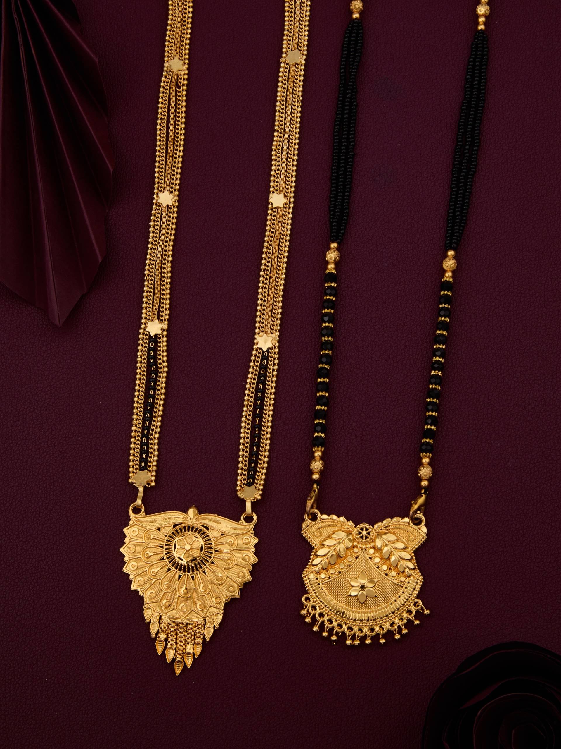 KIEICE Golden Mangalsutra Set ( Pack of 2 ) KIEICE Golden Mangalsutra Set ( Pack of 2 )