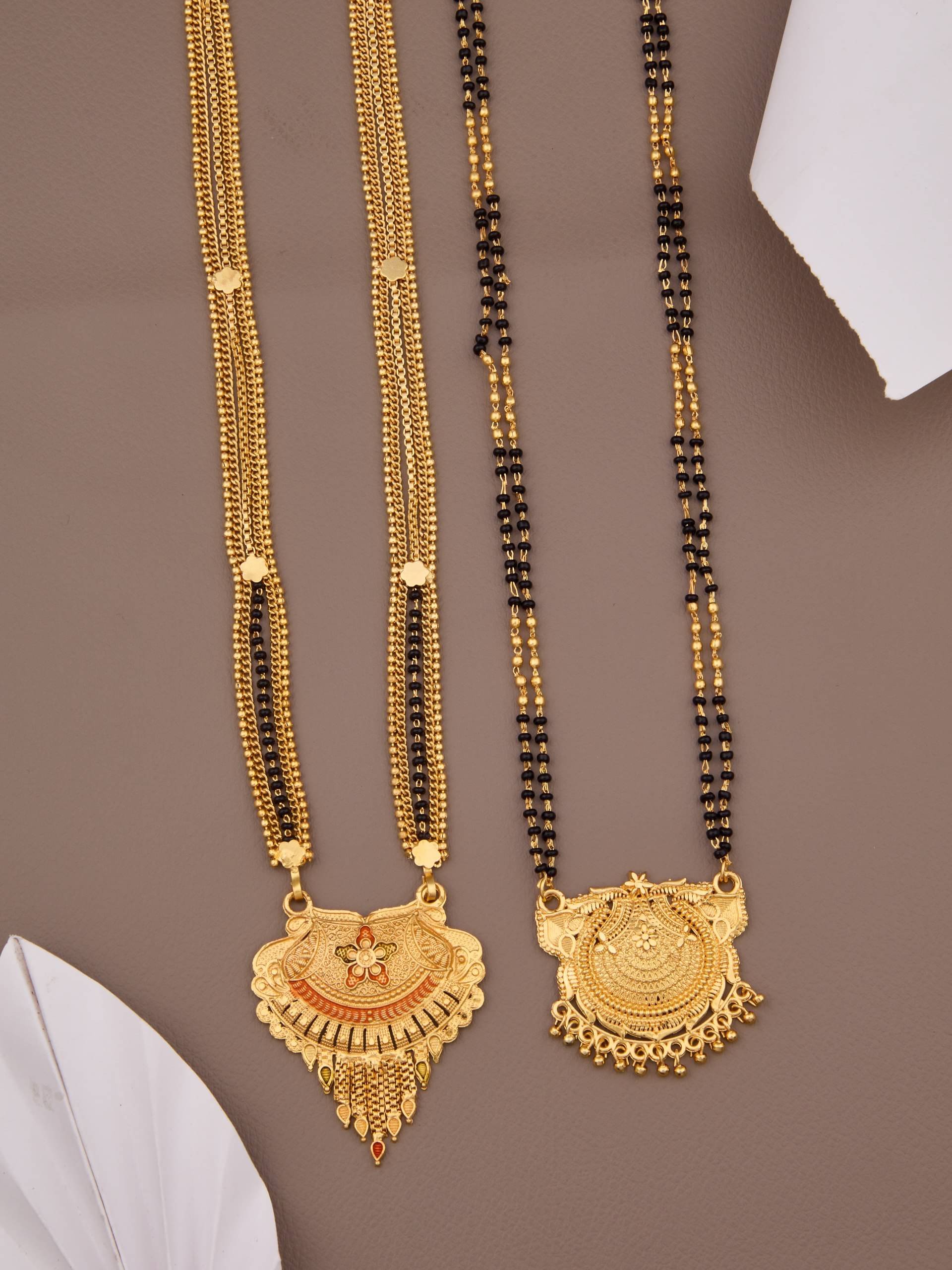 KIEICE Golden Mangalsutra Set ( Pack of 2 ) KIEICE Golden Mangalsutra Set ( Pack of 2 )