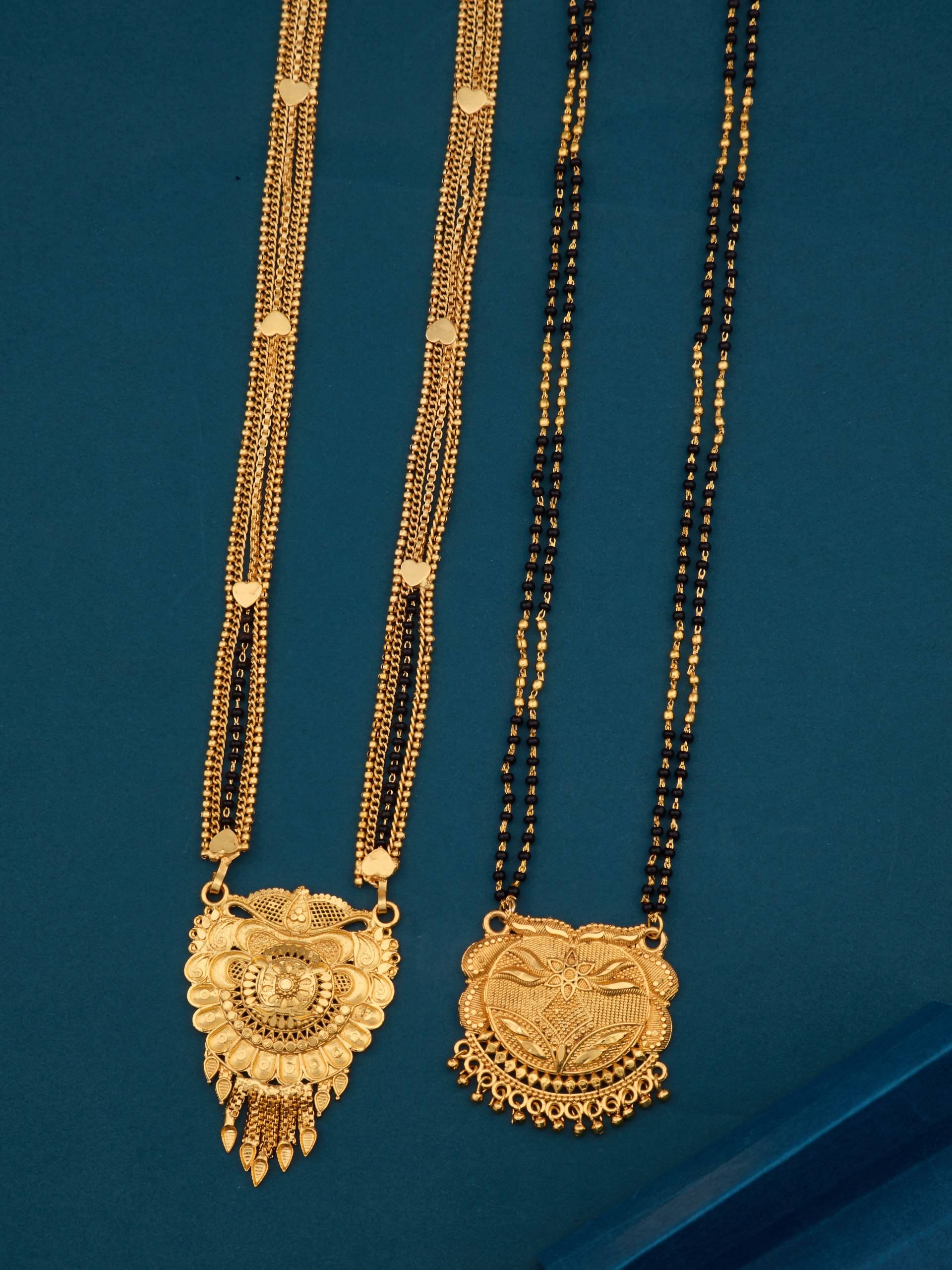 KIEICE Golden Mangalsutra Set ( Pack of 2 ) KIEICE Golden Mangalsutra Set ( Pack of 2 )