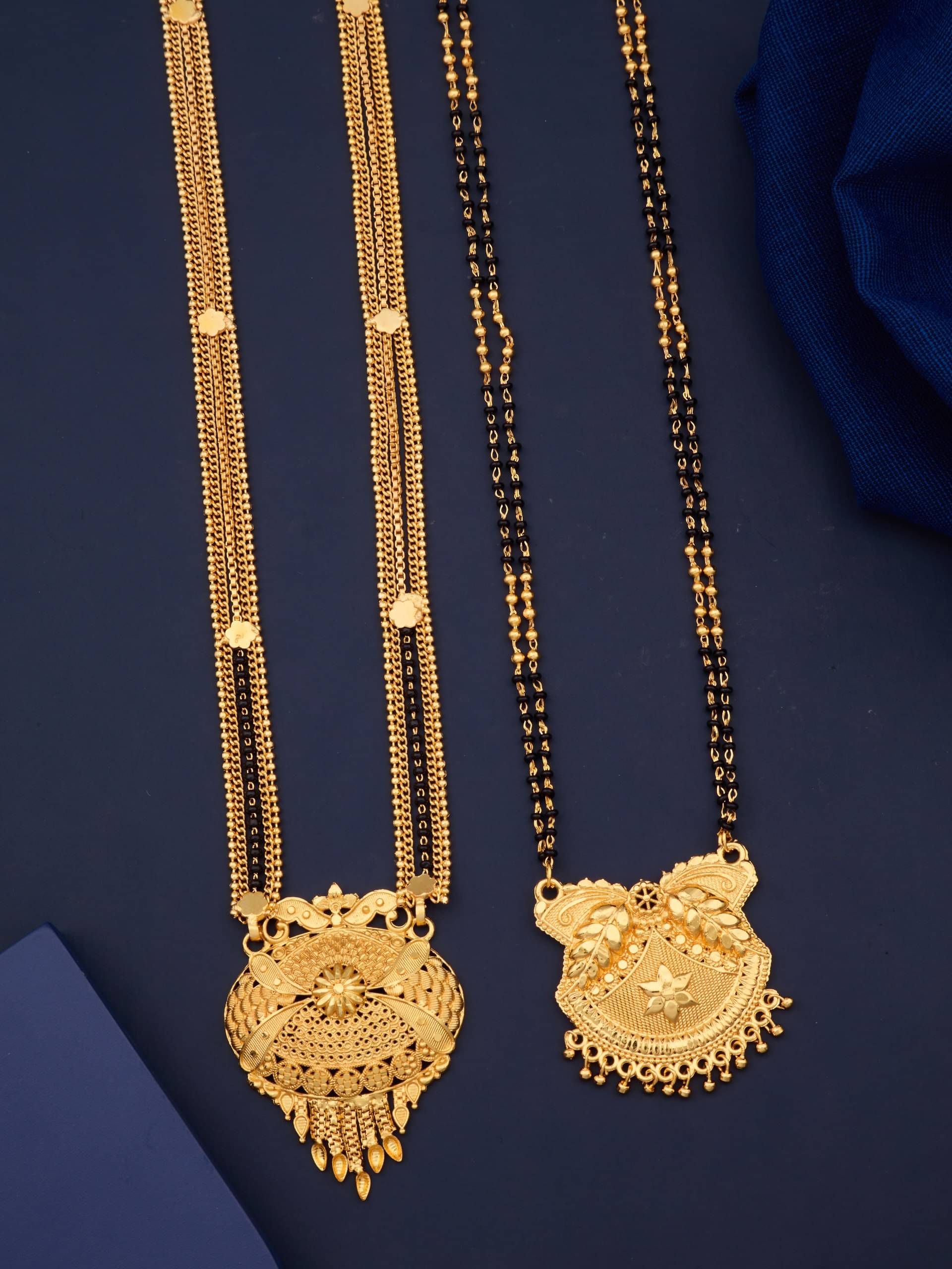 KIEICE Golden Mangalsutra Set ( Pack of 2 ) KIEICE Golden Mangalsutra Set ( Pack of 2 )