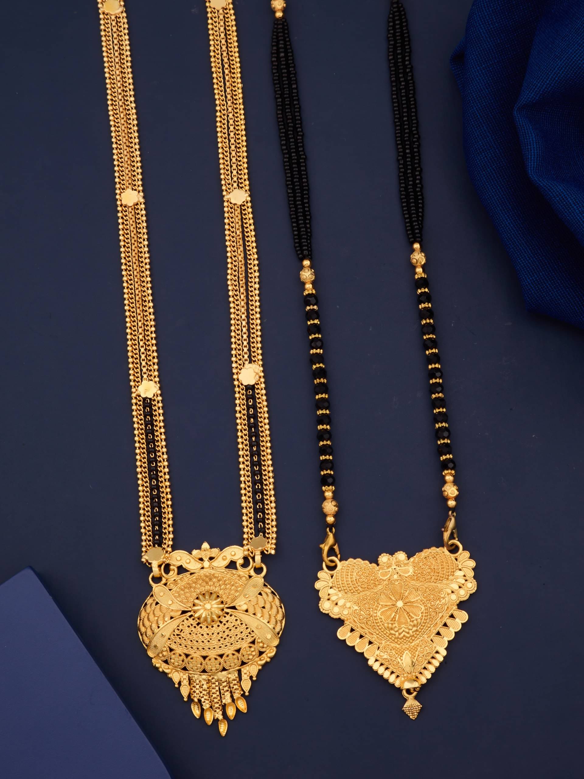 KIEICE Golden Mangalsutra Set ( Pack of 2 ) KIEICE Golden Mangalsutra Set ( Pack of 2 )