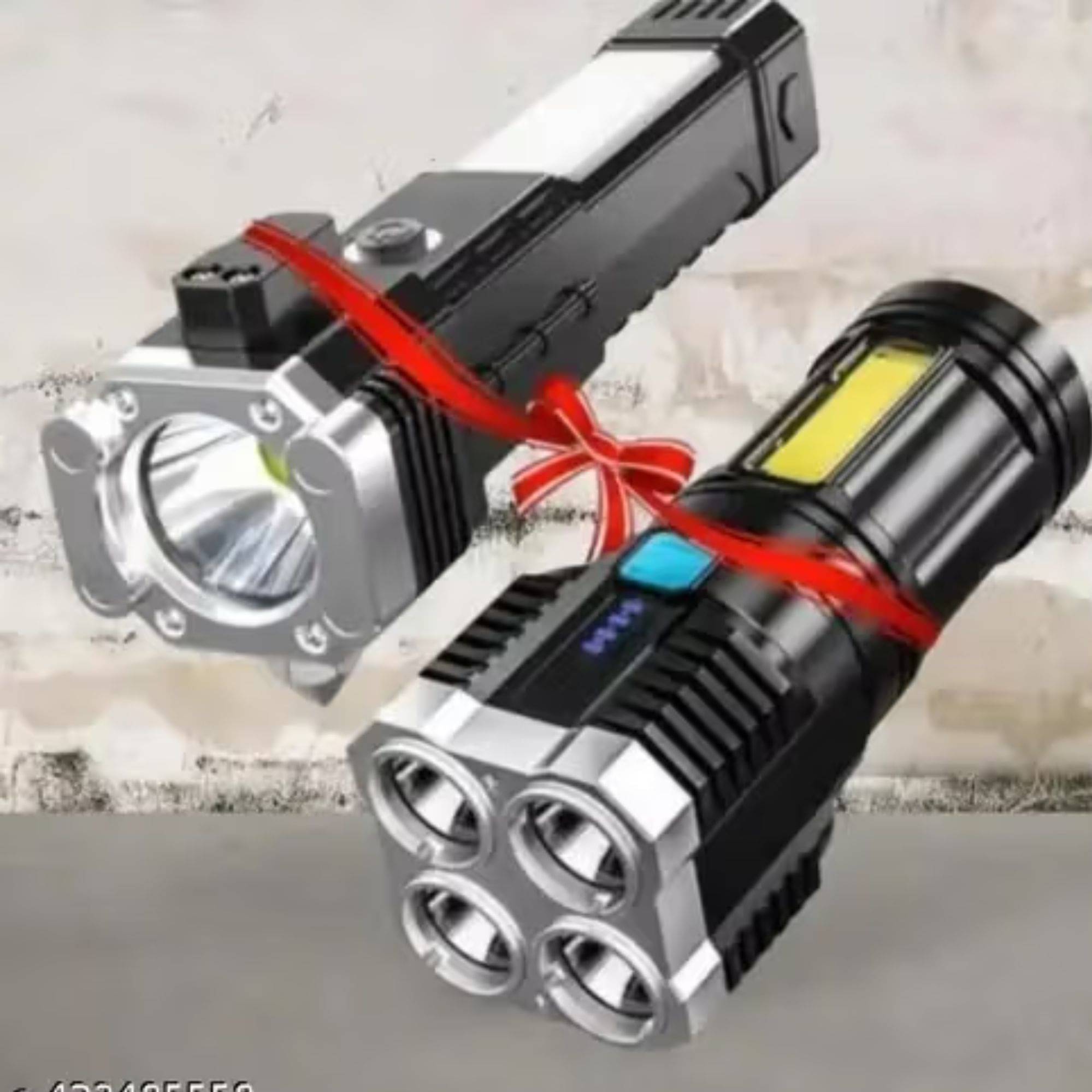 Kadio - 9W Rechargeable Flashlight Torch ( Pack of 2 ) Kadio - 9W Rechargeable Flashlight Torch ( Pack of 2 )