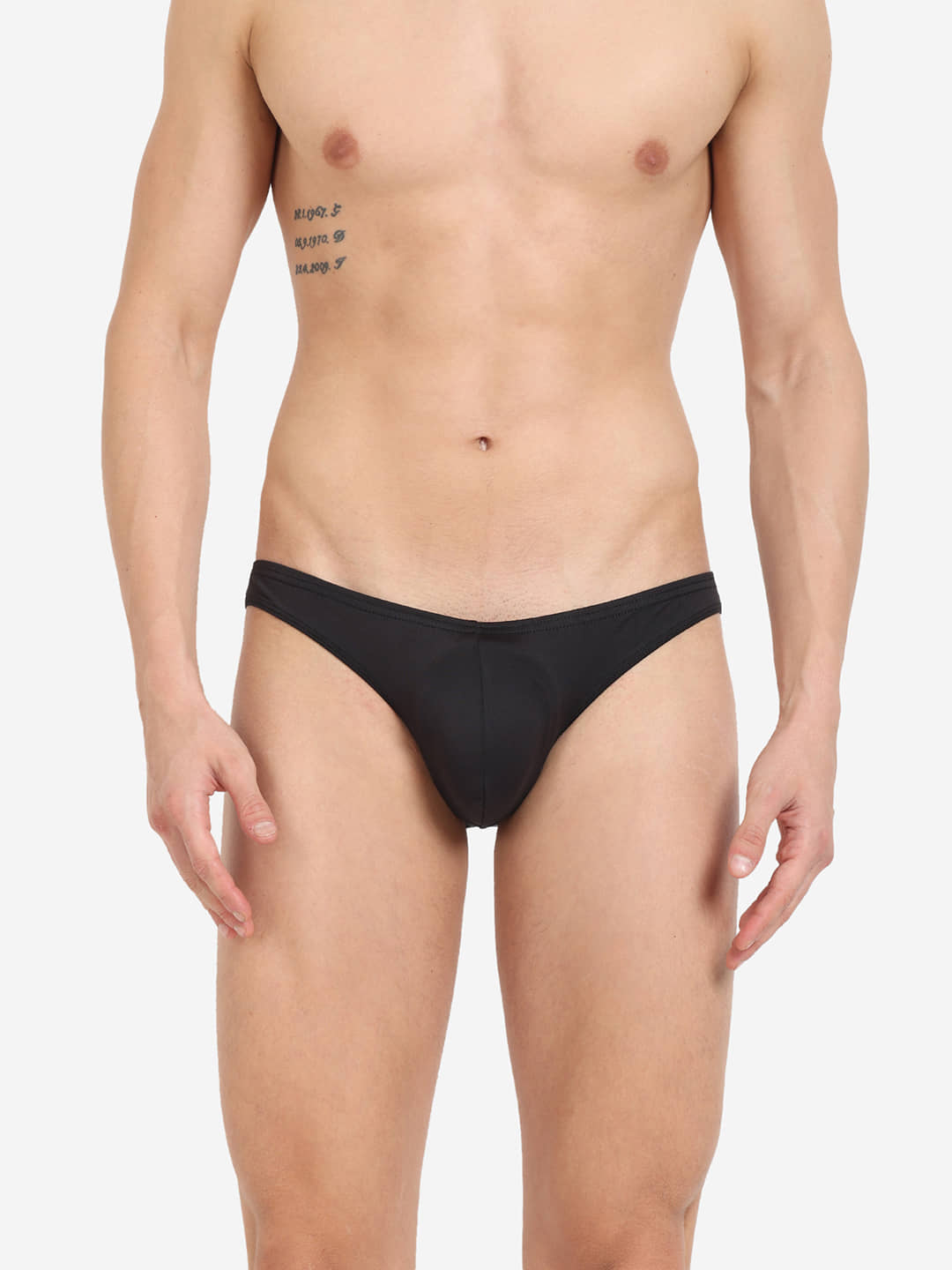 La Intimo Pack of 1 Polyester Briefs For Men's ( Black )