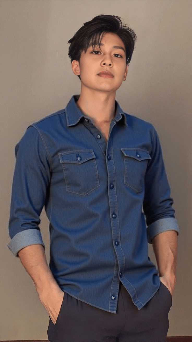 NEW-18 Denim Regular Fit Solids Full Sleeves Men's Casual Shirt - Navy ( Pack of 1 ) NEW-18 Denim Regular Fit Solids Full Sleeves Men's Casual Shirt - Navy ( Pack of 1 )