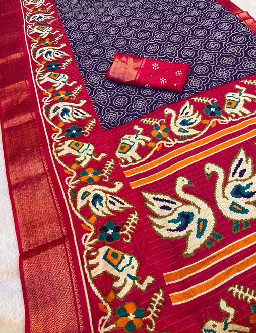     			R K S M Cotton Printed Saree With Unstitched Blouse Piece ( Blue )
