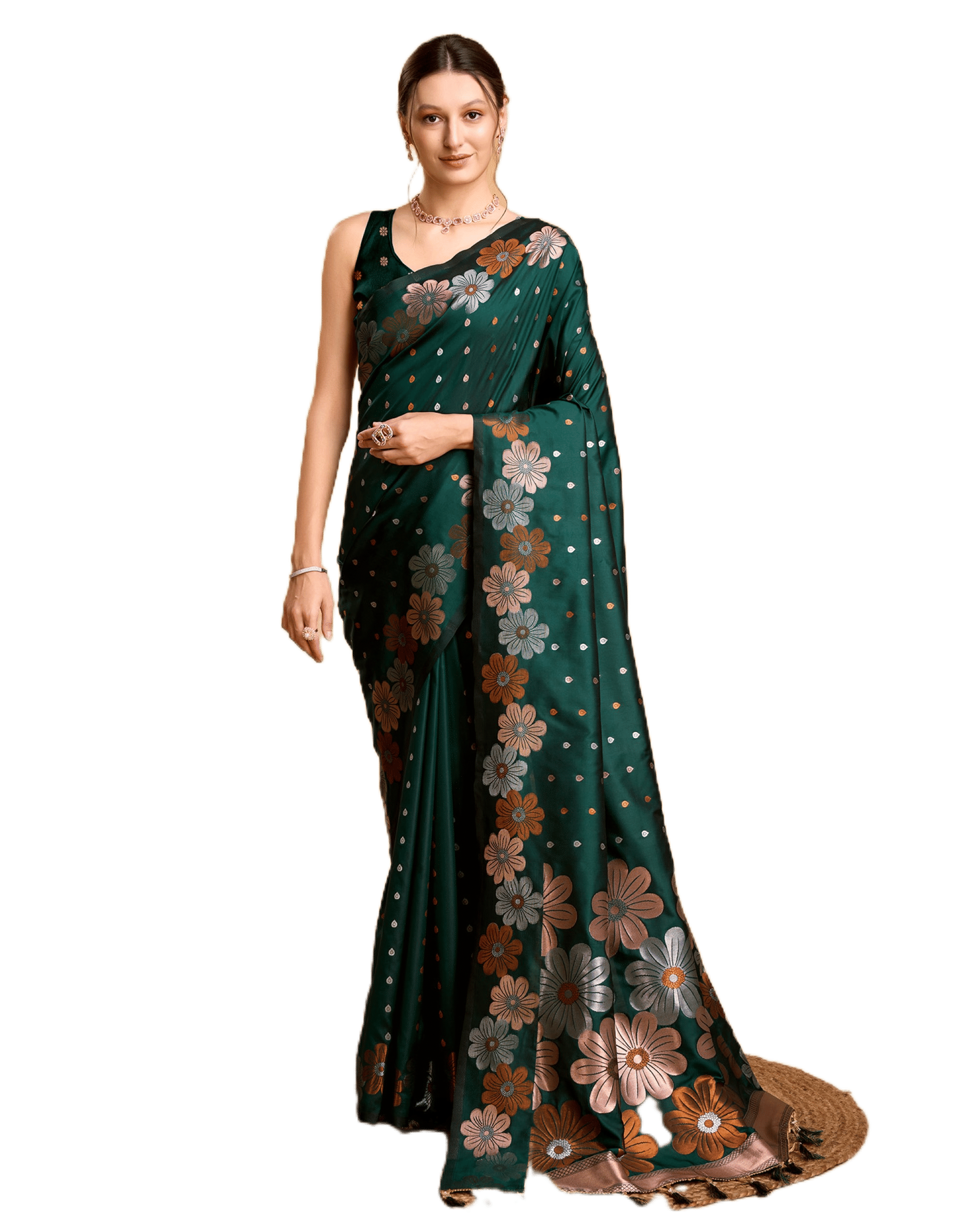 Rangtulika Ethnics Jacquard Woven Banarasi saree With Unstitched Blouse Piece ( Green ) Rangtulika Ethnics Jacquard Woven Banarasi saree With Unstitched Blouse Piece ( Green )