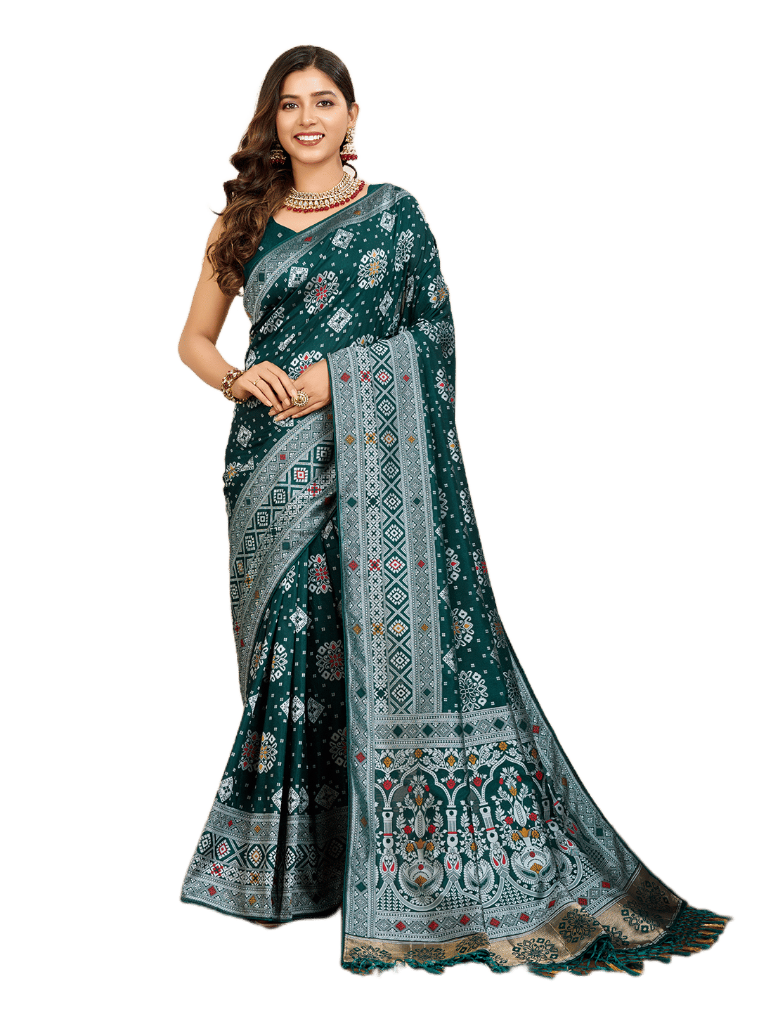 Rangtulika Ethnics Silk Woven Banarasi saree With Unstitched Blouse Piece ( Turquoise ) Rangtulika Ethnics Silk Woven Banarasi saree With Unstitched Blouse Piece ( Turquoise )