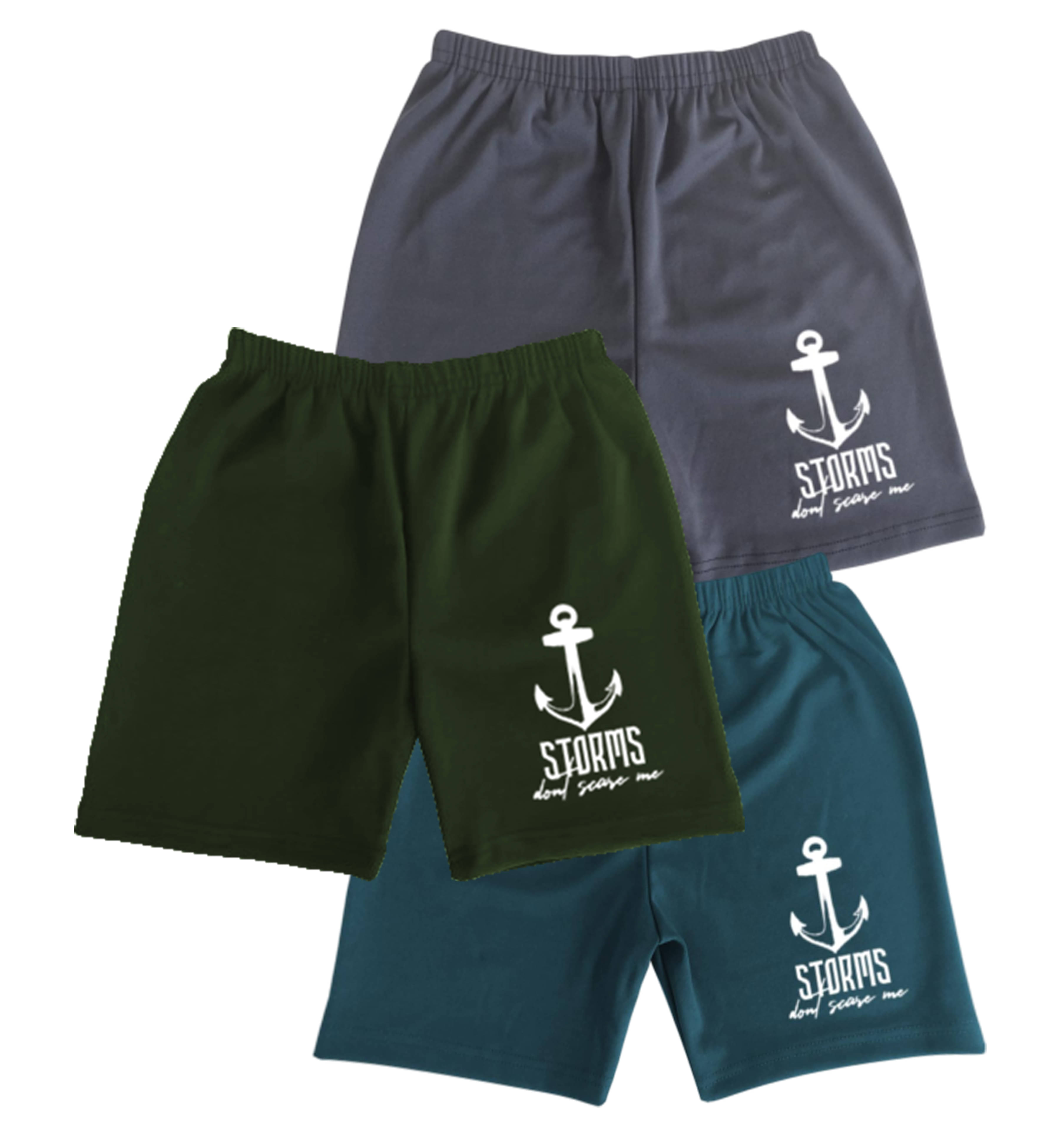     			RazcalJack Pack of 3 Polyester Shorts For Boys ( Multicolor 3 )