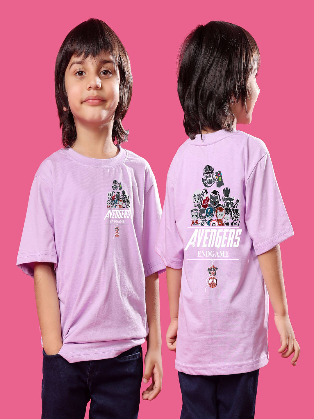     			SWIFTLY Pack of 1 Boys Cotton T-Shirt ( Lavender )