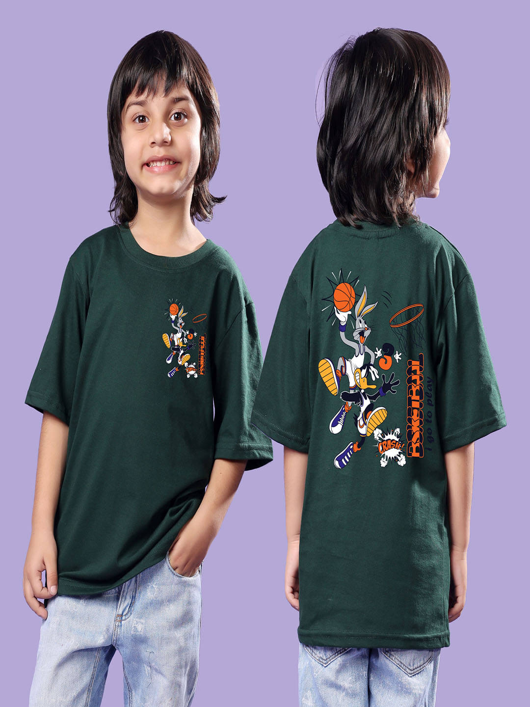     			SWIFTLY Pack of 1 Boys Cotton T-Shirt ( Dark Green )
