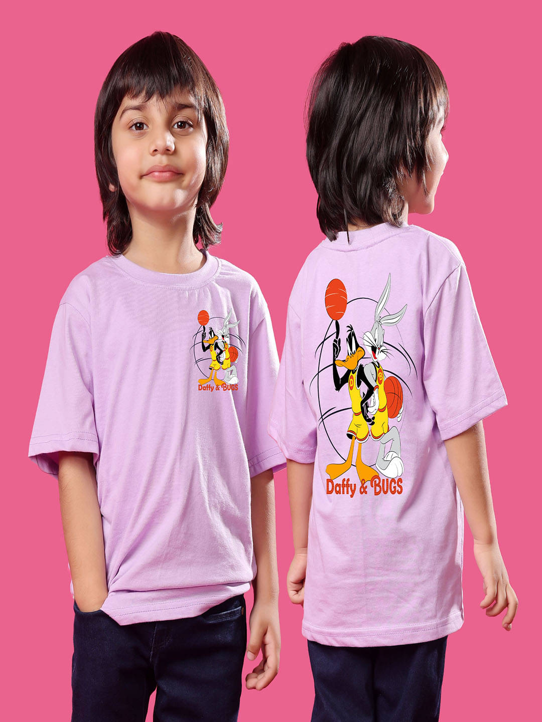     			SWIFTLY Pack of 1 Boys Cotton T-Shirt ( Lavender )
