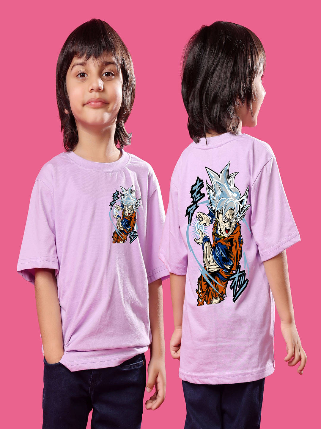     			SWIFTLY Pack of 1 Boys Cotton T-Shirt ( Lavender )