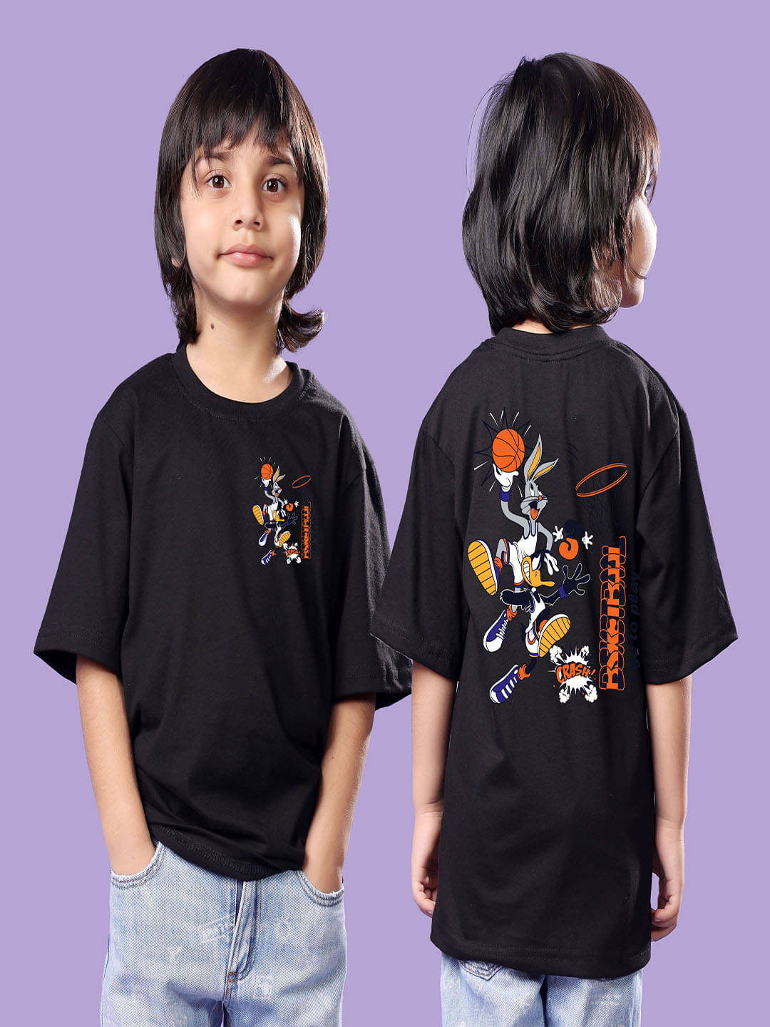     			SWIFTLY Pack of 1 Boys Cotton T-Shirt ( Black )