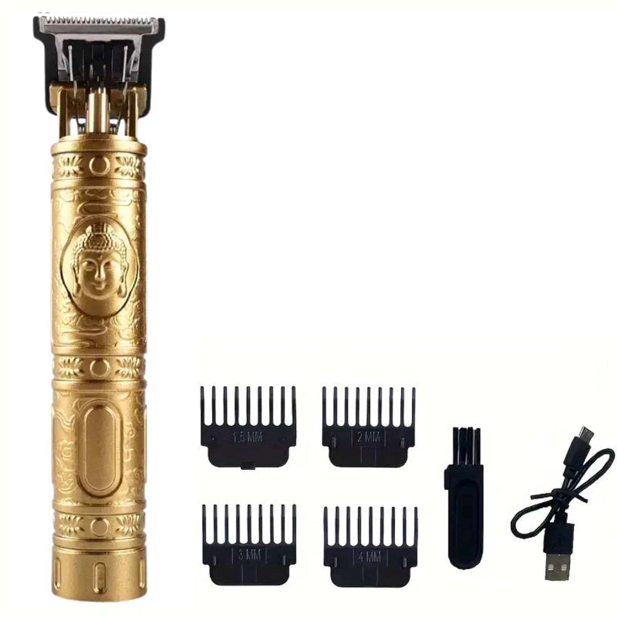     			Shopeleven Buddha trimmer Gold Cordless Beard Trimmer With 110 minutes Runtime