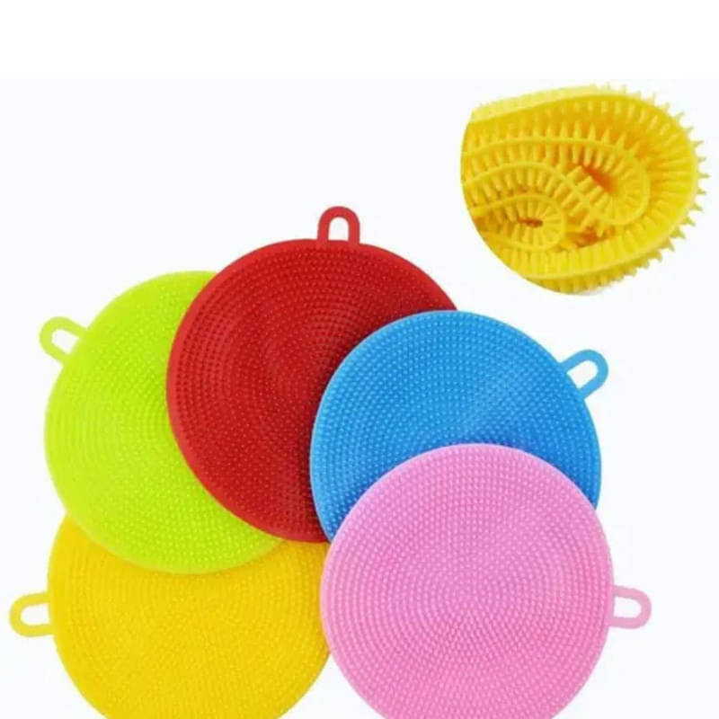 Silicone Sponge Dish Scrubber-Non Stick Cleaning Dish pack of 5 Silicone Sponge Dish Scrubber-Non Stick Cleaning Dish pack of 5
