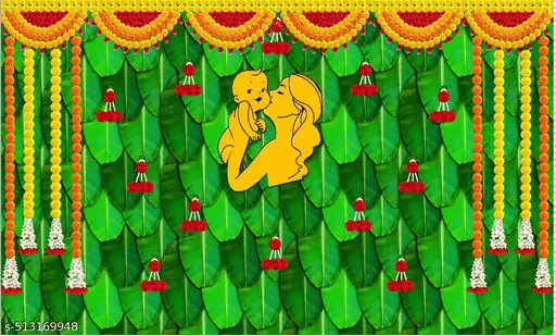 Festive Backdrop Decorative Curtain For Durga Pooja Festival Backdrop (5 X 5 ft)     			Festive Backdrop Decorative Curtain For Durga Pooja Festival Backdrop (5 X 5 ft)