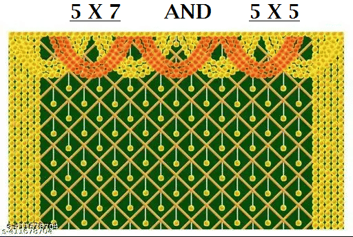     			Festive Backdrop Decorative Curtain For Durga Pooja Festival Backdrop (5 X 5 ft)